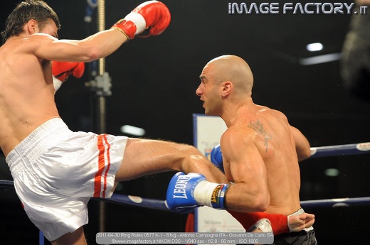 2011-04-30 Ring Rules 0577 K-1 - 61kg - Antonio Campagna ITA - Giovanni De Carlo ITA